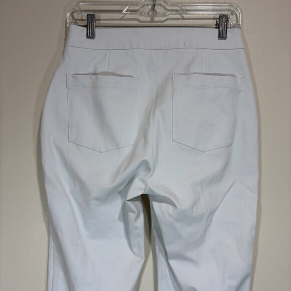 Spanx On-The-Go Slim Straight Leg Pants Classic White Dress Pant - Picture 8 of 14